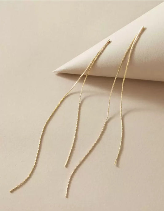 Gold Tassel Elegant drop Earrings