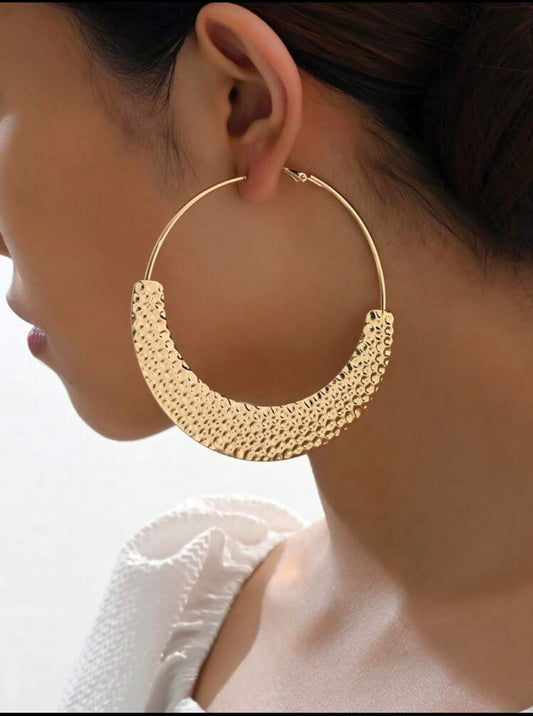 Gold Pineapple design Hoop