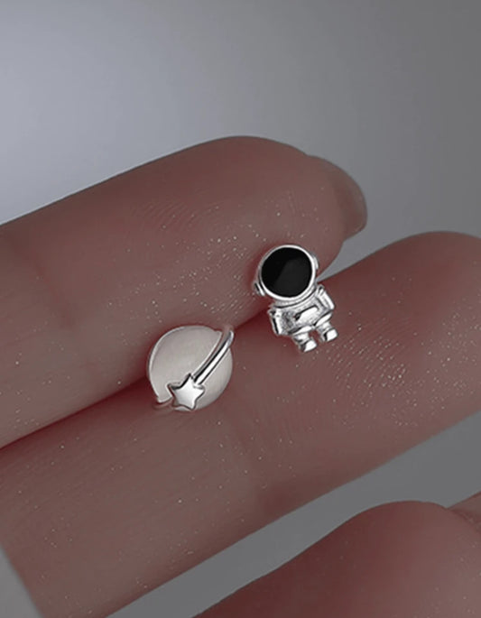 Silver Out of Space Earrings