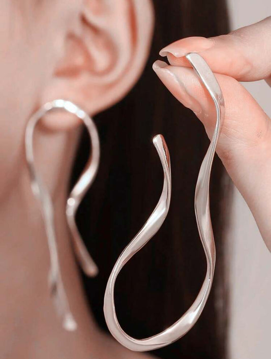 Silver Unique upside-down Earrings