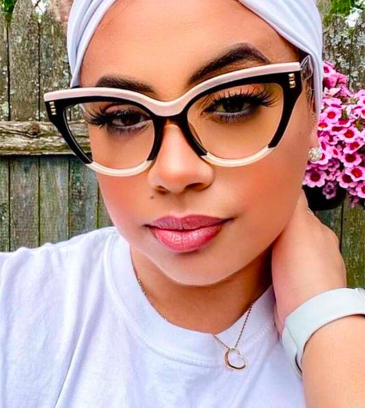 Blue Lens Glases ( White & Black)