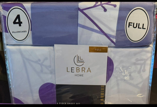 Full Sheet Set Purple and White 4PCS